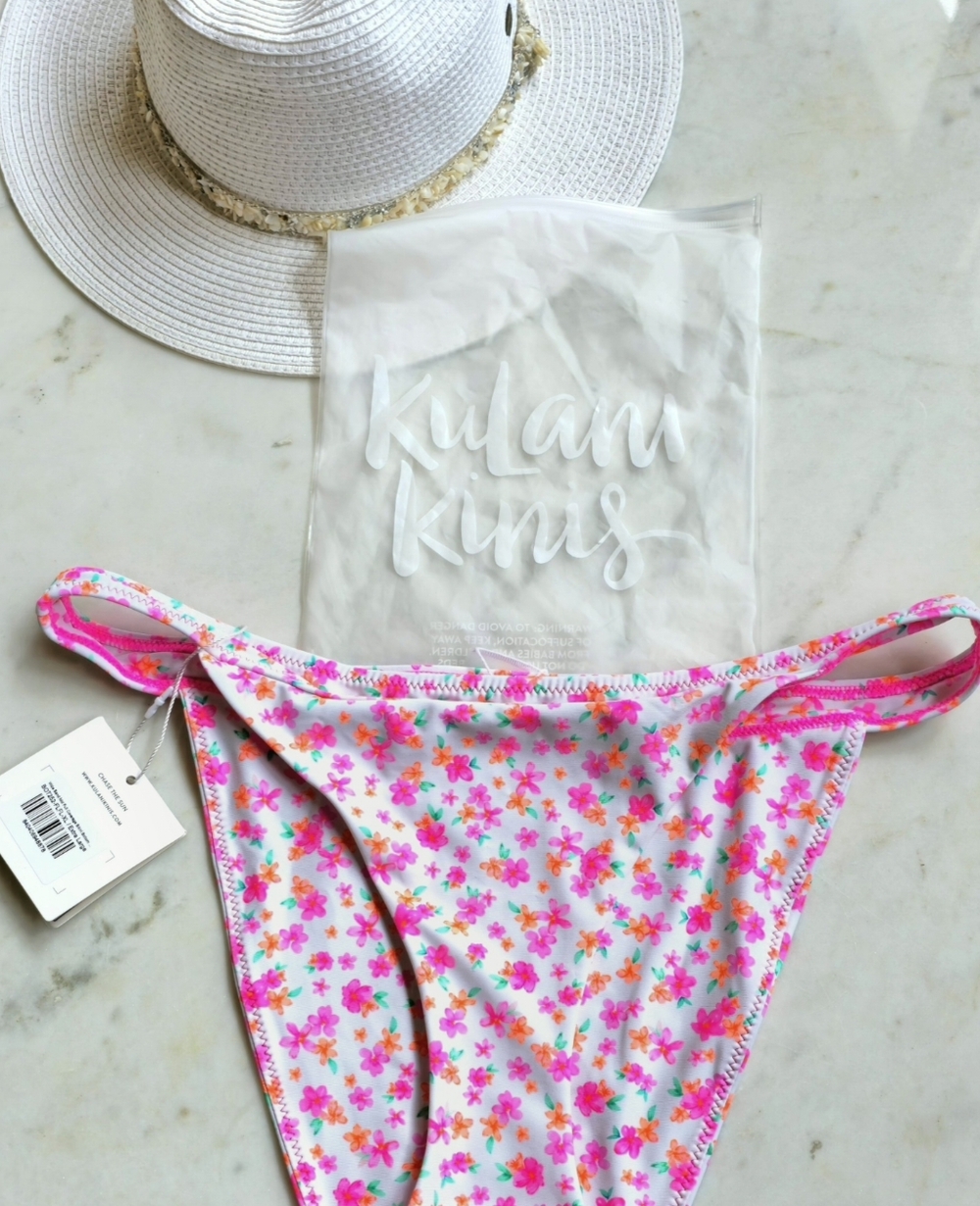 NWT Kulani Kinis Chase the Sun Wide Band Full Coverage Bikini Bottoms XL